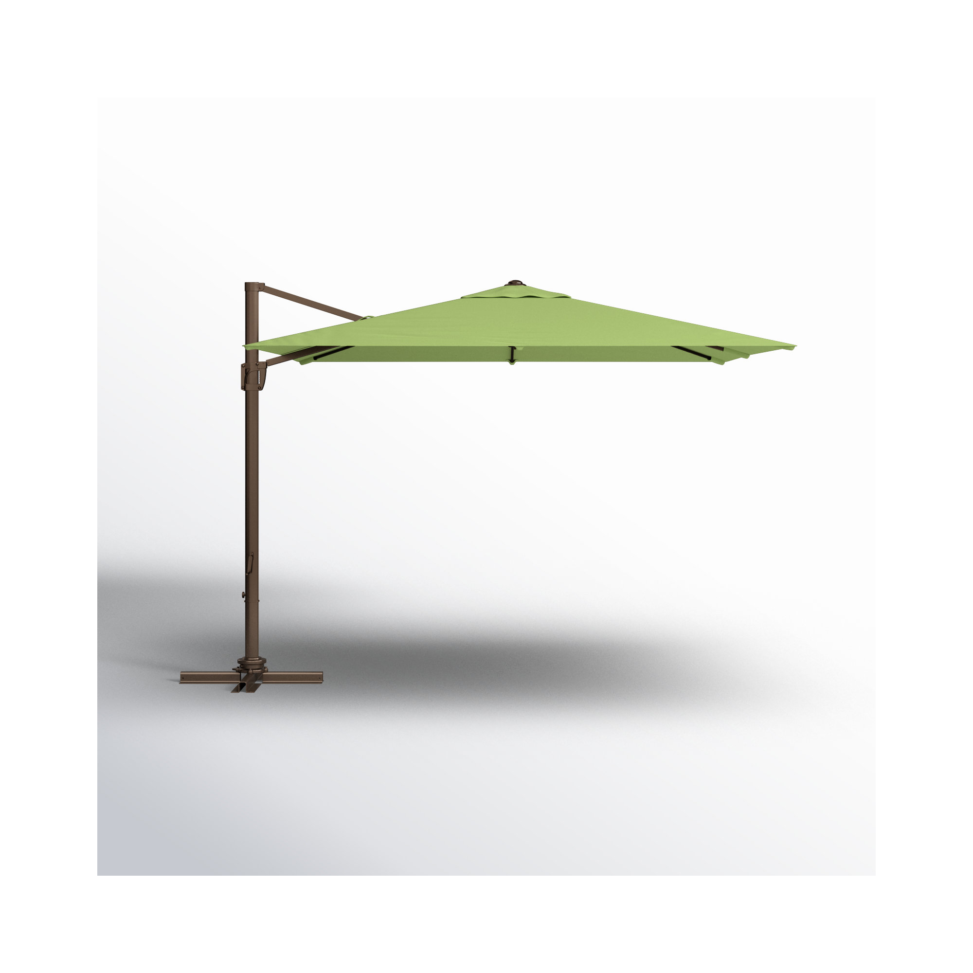 Darel 120'' Cantilever Outdoor Umbrella, Canvas Ginkgo Sunbrella® Canvas, Bronze