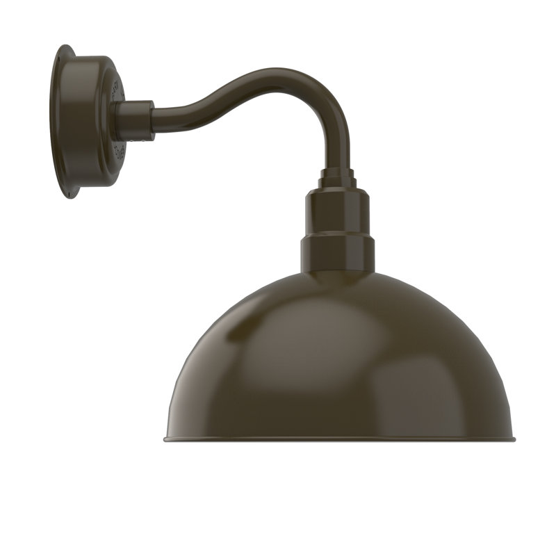 Luminaire de grange à del 1 lumière del Destinee, H 17,38 po x l 14 po x P 29 po, Bronze acajou