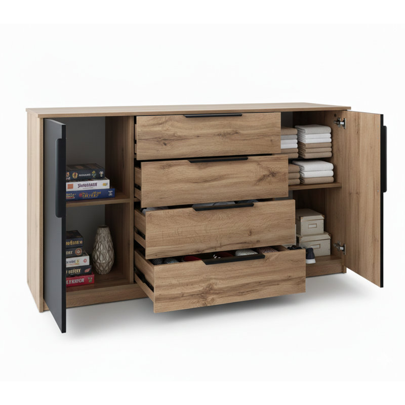 160 cm W Chest of 4 Drawers