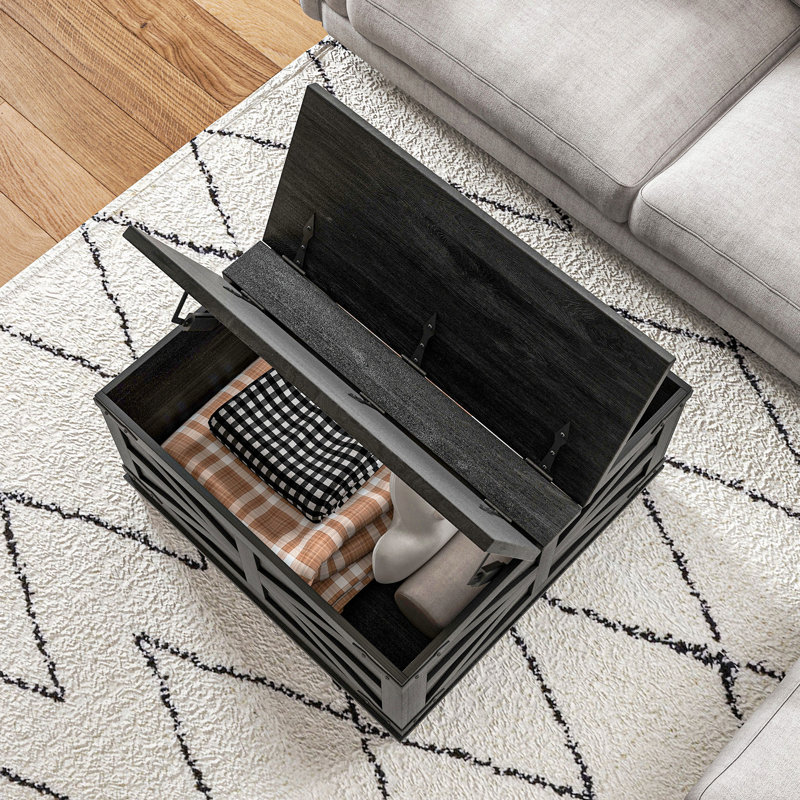 Caelah Single Coffee Table,wood, Black, Black