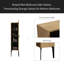 Armoire latérale rayée pour salle de bain Matt, armoire de rangement autoportante pour salle de bain moderne