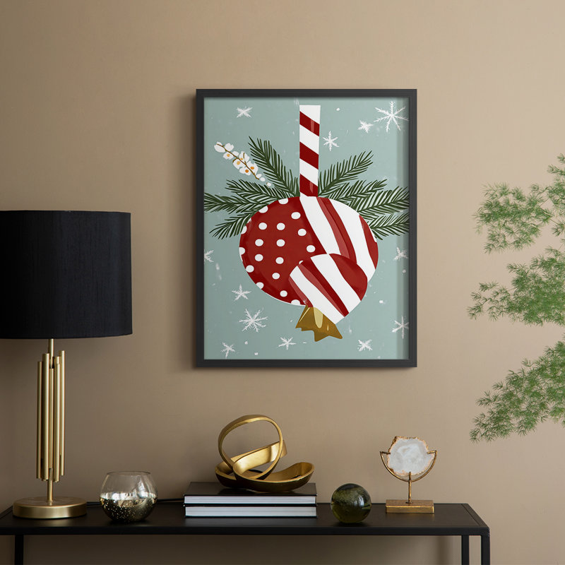 «Christmas Holiday Art DCCDVI», reproduction d'art encadrée - bois massif, H 30 po x l 24 po, Noir, noir, noir, noir