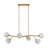 Altair 6-Light Linear Chandelier in Champagne Bronze