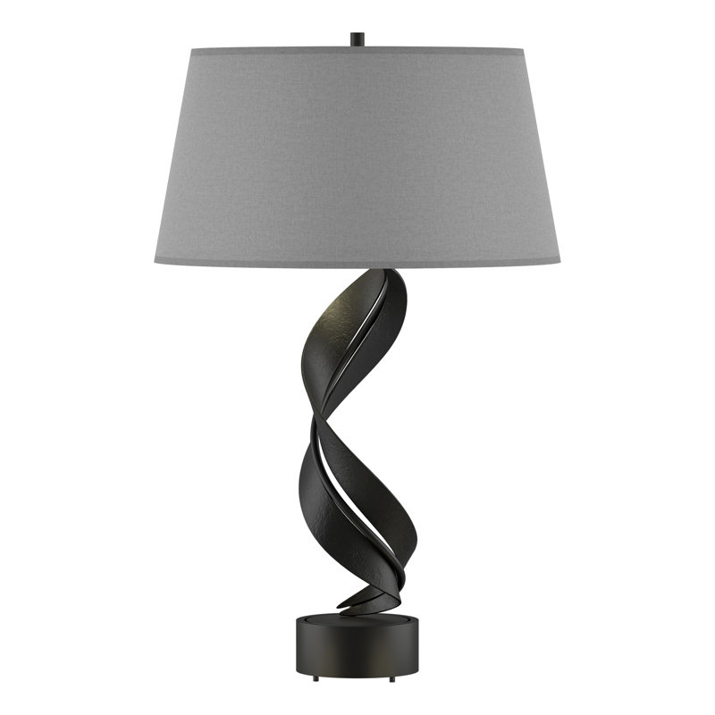 Folio 25.1" Table Lamp, Natural Anna, Black