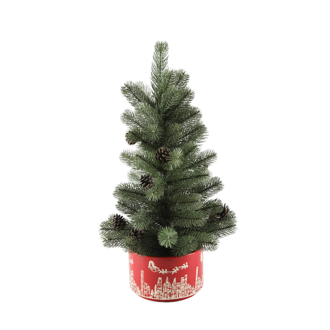 Xmas Tree in Cityscape Ceramic Pot The Holiday Aisle®