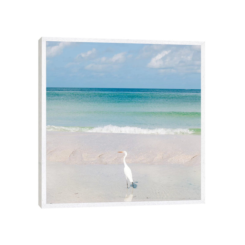 Florida Ocean View VIII by Bethany Young - Print on Canvas, 66.04cm H x 66.04cm W x 3.81cm D, White Framed