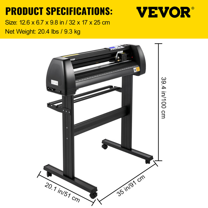 Machine de découpe de vinyle, 28 po / 720 mm, imprimante traceur à DEL, précise