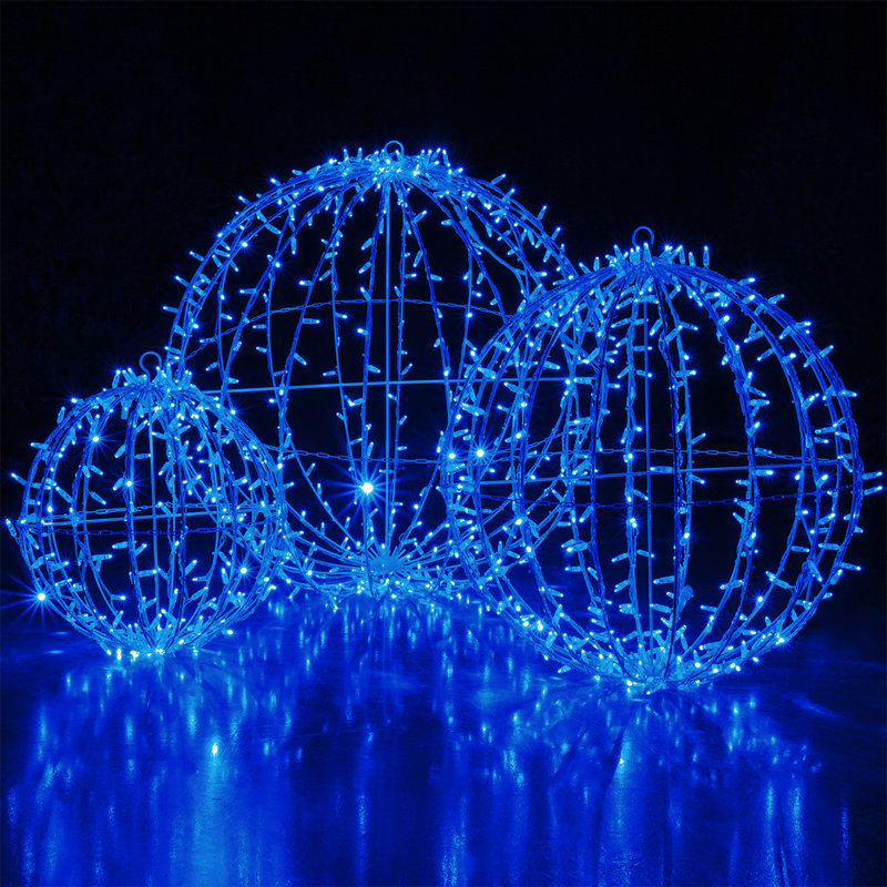Présentoir lumineux à del méga sphère 20", Bleu