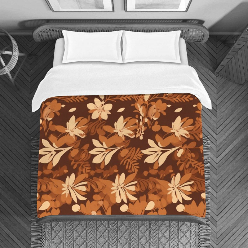 Polyester Floral Duvet Cover, Twin Duvet Cover