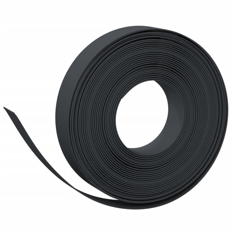 Asyra Polyethylene Plastic Lawn Edging, 10cm H x 100cm W, Black