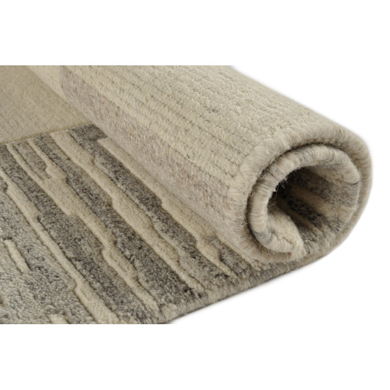 Nakarta Geometric Wool Hand Woven Area Rug, Rectangular 120 x 180cm