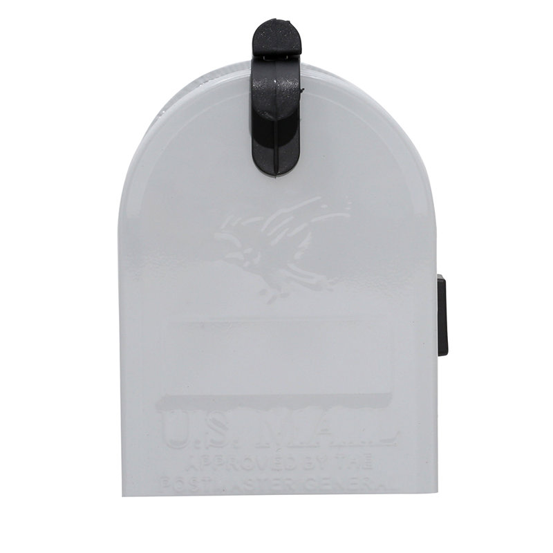 Grayson Medium Gray Steel Post Mount Mailbox