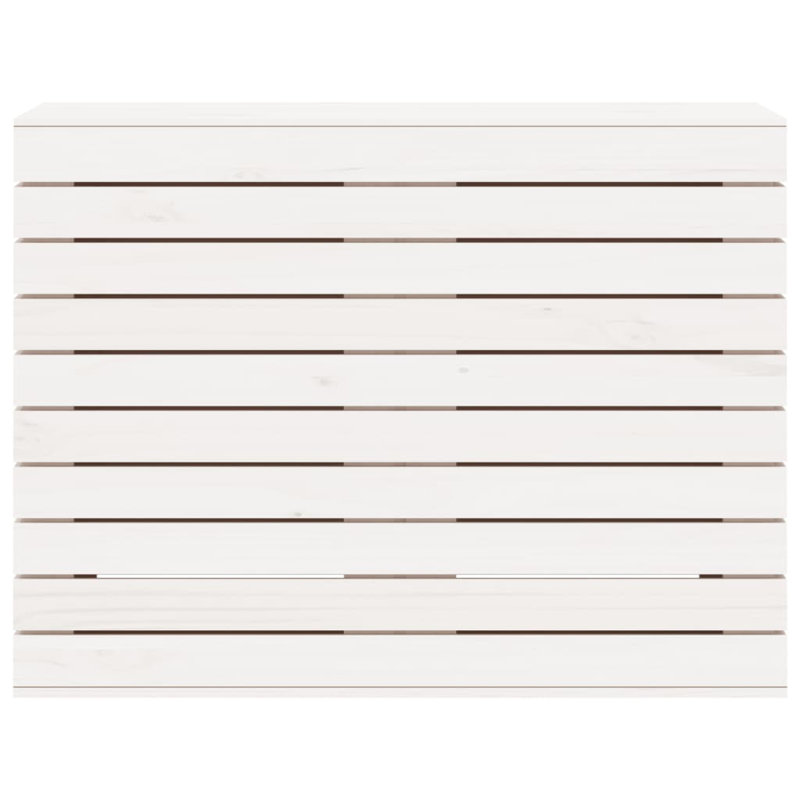 Wood Laundry Basket, 26" H x 34.8" W x 17.3" D, White