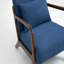 Chaise d'appoint Mid-Century moderne avec structure en bois, chaises de salon rembourrées avec coussin de taille, fauteuil de lecture pour véranda de chambre à coucher-752000416-752000429