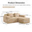 Canapé modulaire en L à 2 places-799456756
