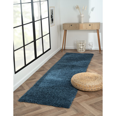 Shaggy Lush Dark Blue Rug