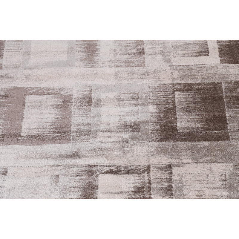 Tapis oriental géométrique transitionnel 2X3, Carré 9 pi 10 po