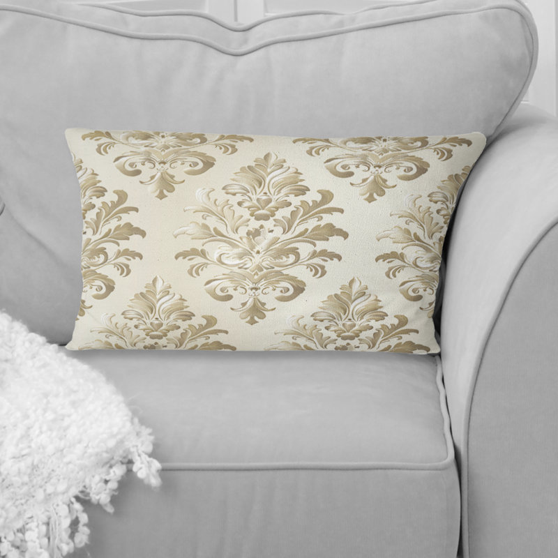 Coussin lombaire beige Glam Damask I - Glam