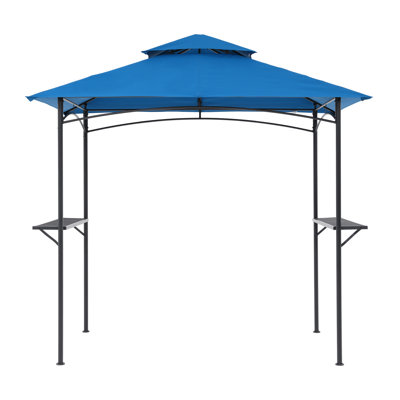 Pavillon de jardin en acier pour barbecue l 8 pi. x P 5 pi.