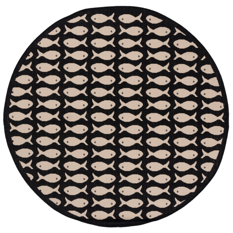 Pompen Performance Indoor/Outdoor Area Rug, Round 5'3"