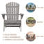 Ensemble de chaises d'extérieur pliantes en bois Adirondack avec dossier pré-assemblé pour patio, jardin, terrasse et foyer-164150590