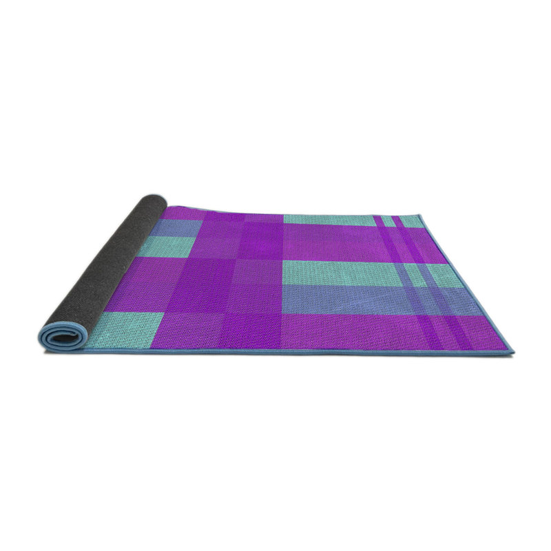 Tapis mauve à motif géométrique Kingsdown, Rond 4 pi