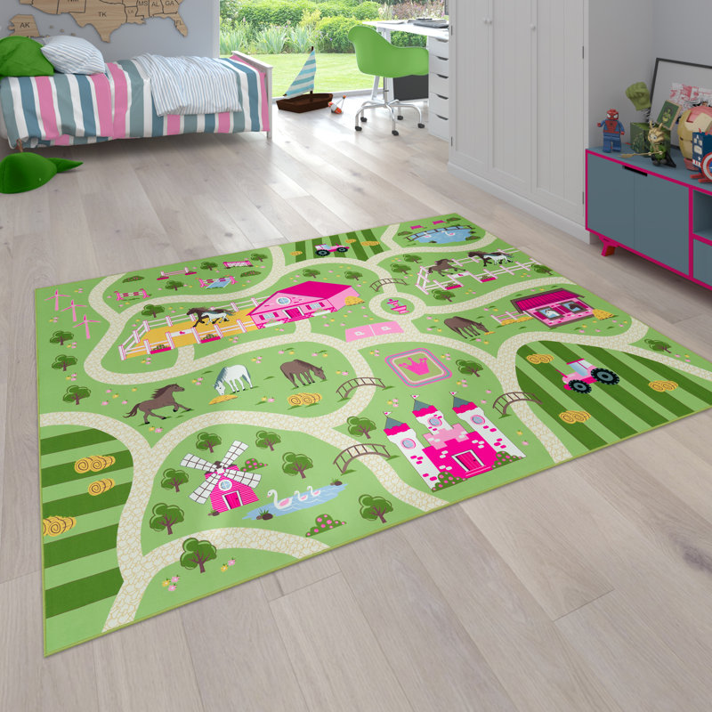 Bohdalice Green Rug, Square 200cm