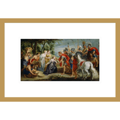 «David Meeting Abigail» par Peter Paul Rubens, impression giclée sur cadre
