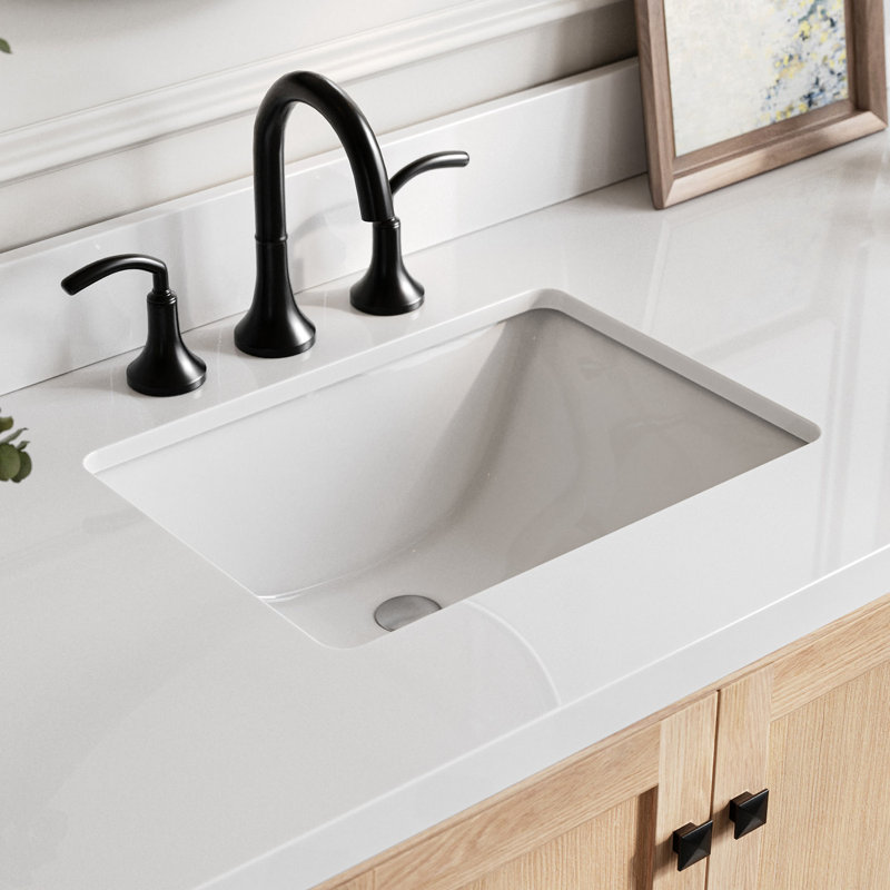 Meuble-lavabo simple 67 po avec dessus Cambridge, Chêne, Rectangular