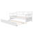 Daybed Wood Frame with Trundle, Space-Saving and Practical Design, Perfect for Sleepovers and Small Spaces-1526573871