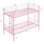 Lit superposé en métal rose sur simple