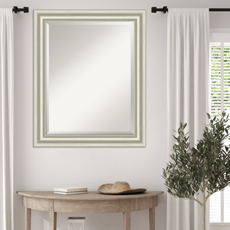 Miroir mural Sophia, 27,5 po x 33,5 po, Argent argent