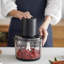 Hachoir électrique - 4 lames tranchantes, hachoir à bol en verre de 2,2 l pour la viande, les légumes, les fruits, les noix et plus encore
