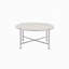 Table basse contemporaine avec plateau en bois et structure en métal