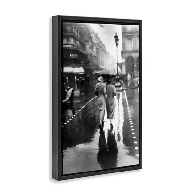 Cadre flottant Paris In The Rain, design par Vintage Hustle