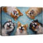 Illustration de joyeux groupe de chiens, images de salon, impression sur toile encadrée-131636394-131636393