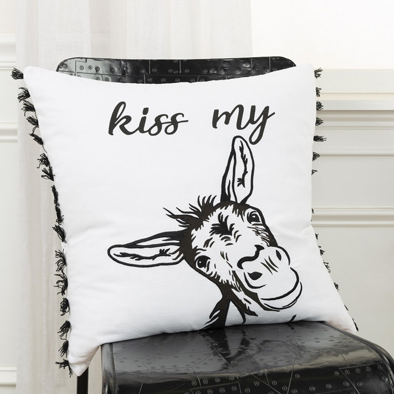 Coussin noir et blanc