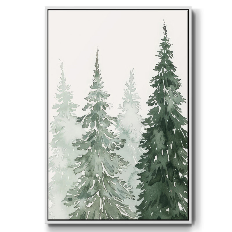 Taillis d'hiver délavé I, Cadre blanc, H 37 po x l 25 po x P 1,5 po