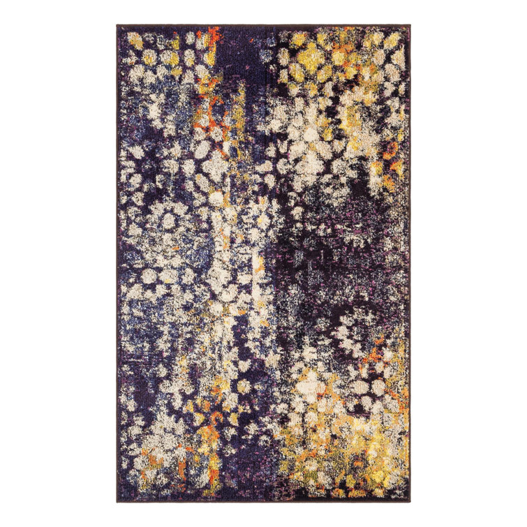Dimonetta Washable Abstract Indoor Rug
