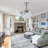 42'' Silver Crystal Retractable Ceiling Fan with 36W LED Light and Remote Control