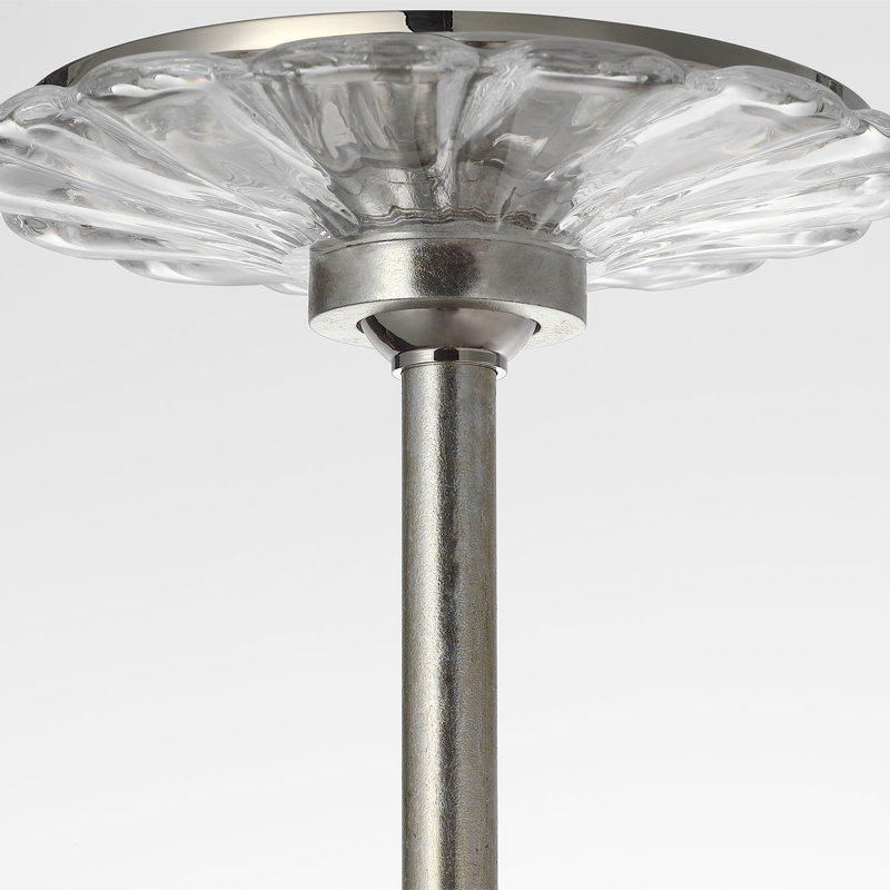 Julie Neill Gianna 24" Chandelie, Clear, Burnished Silver Leaf
