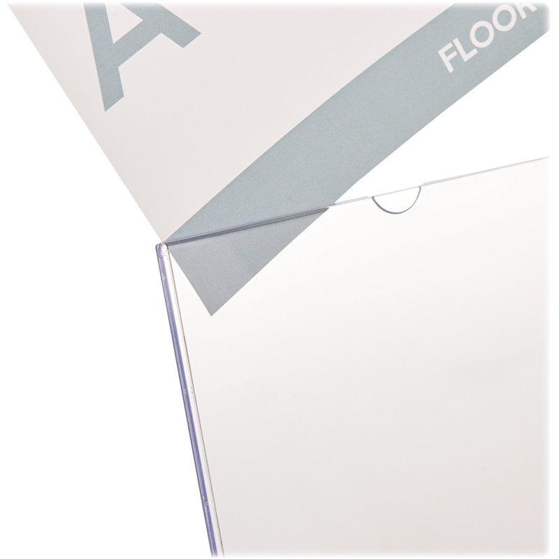 Clear Polystyrene Plastic Slanted Desk Sign Holder 5" x 7"