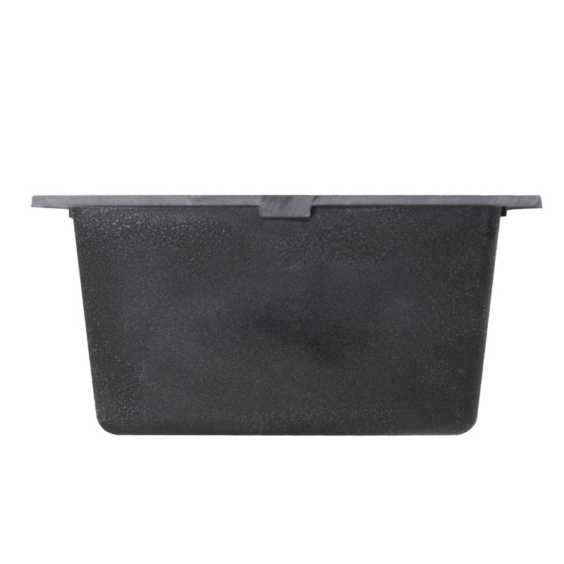 Plymouth 17'' L Single Basin Kitchen Sink, Black
