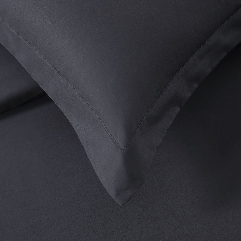Ultra Percale Duvet Cover Set, Carbon, Queen + 2 Standard Pillow Shams