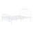 Contemporary Full Size Metal Bed, White Finish, Mattress Ready For Bedroom Organization Bed In Fashioning, Character
