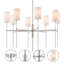 Lustre classique / traditionnel à 8 lumières d'une largeur de 35 pouces avec abat-jour en tissu pour salle à manger-1918553870-1918553859-1918553857