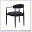 Ensemble de chaises de salle à manger de style Mid-Century moderne, dossier élégant avec pieds en métal noir pour plus de confort et de style