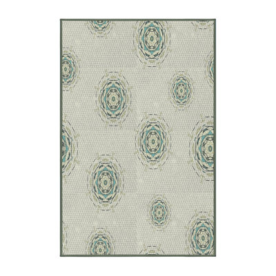 Tapis jaune/brun à motifs