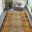Tapis intérieur / extérieur doré tissé à plat Augustus Southwestern-388601447