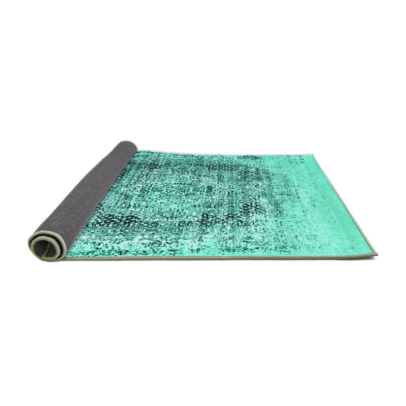 Tapis oriental en laine et polyester tissé à la machine Darlis, Rond 6 pi